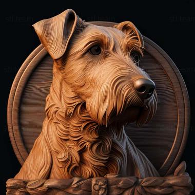 3D model Irish Terrier dog (STL)